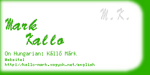 mark kallo business card
