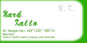 mark kallo business card